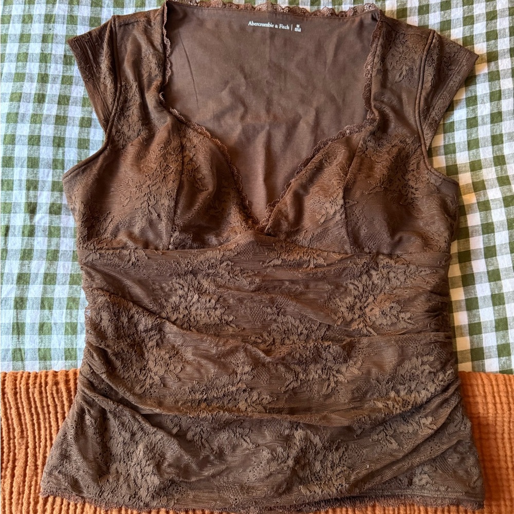 The A&F Zoe Bra-Free Lace Top